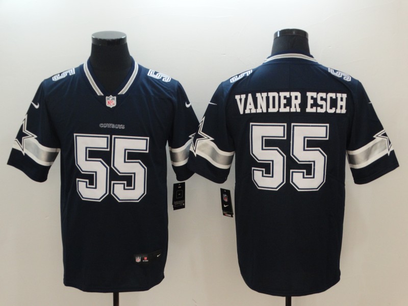 Men Dallas Cowboys 55 Vander esch Blue Nike Vapor Untouchable Limited Playe NFL Jerseys